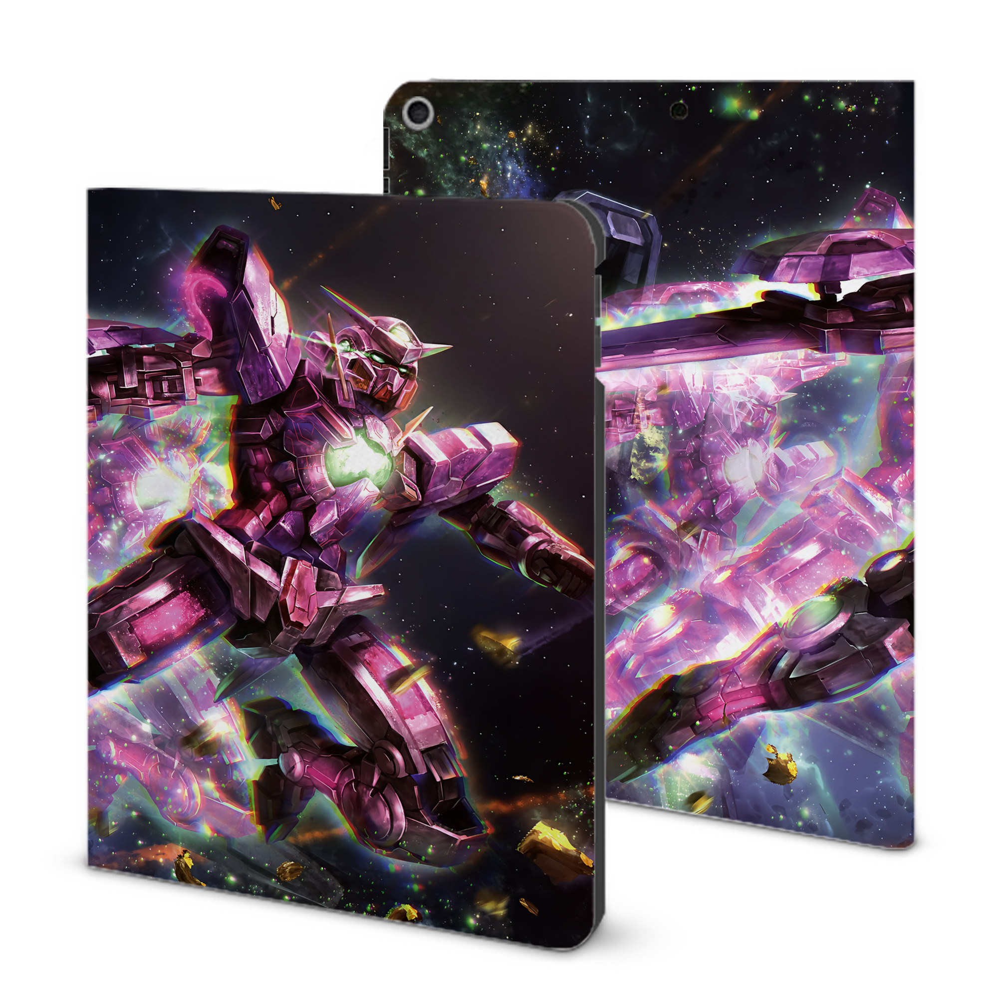 （画像用） 機動戦士ガンダム Mobile Suit Gundam IPad ケース ブック型 PUレザー TPU 耐衝撃 軽量 薄型 ペン収納なし 全面保護 IPad 各モデル対応